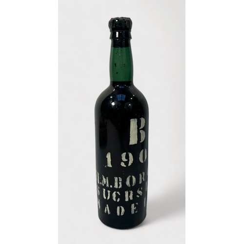 773 - A bottle of H.M. Borges Madeira, vintage: 1900, ullage: into lower neck, with stencilled writing to ... 