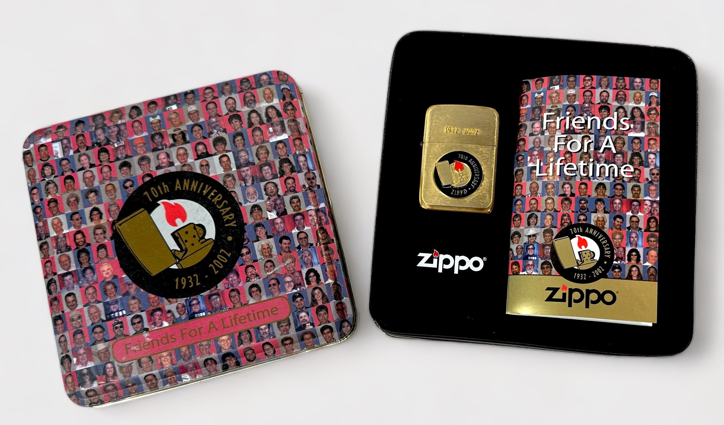 A Zippo 70th Anniversary lighter, Friends For A Lifetime
