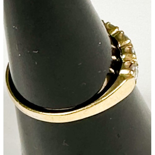 169 - An 18ct yellow gold half-eternity ring, set with 7 x round brilliant cut diamonds, estimated total w... 