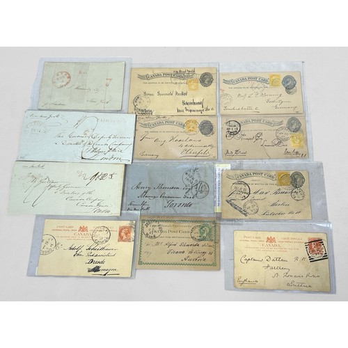 310 - Postal History:  Mixed lot comprising 2x Stampless 'entire' covers 1846 halifax, Nova Scotia via Bos... 