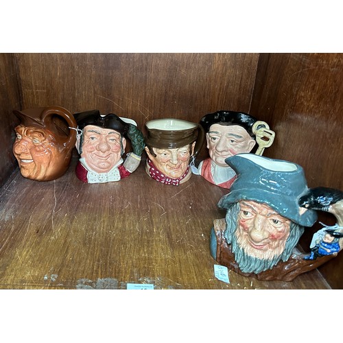 50 - Ten various Royal Doulton character jugs including Captain Ahab, Rip Van Winkle, Merlin and John Bar... 