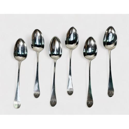 121 - A set of six George III silver spoons by Patrick Robertson, hallmarked Edinburgh, 1782, gross weight... 
