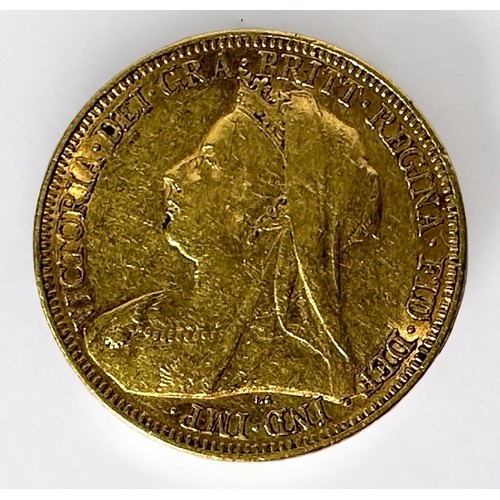 293 - A Queen Victoria Gold Sovereign, 1895, Melbourne mint mark, obverse Old head third portrait, 8.00g