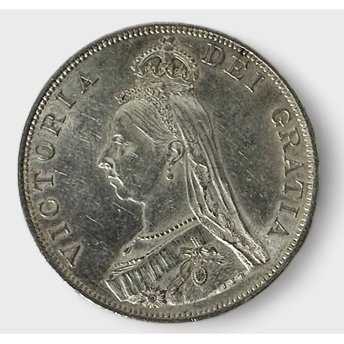 296 - A Queen Victoria Silver Double-Florin, 1889, Jubilee Head obverse, very minor scratches otherwise ab... 