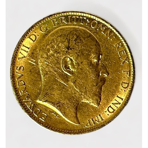 292 - An Edward VII Gold Half-Sovereign, 1909, 4.00g