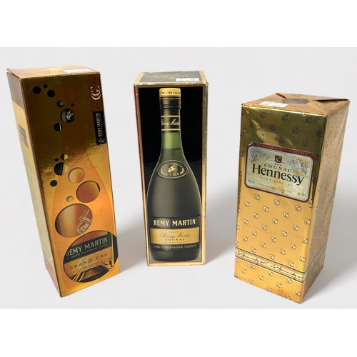 781 - Three assorted boxed bottles of French Cognac, comprising, Remy Martin V.S. Petite Champagne Cognac,... 