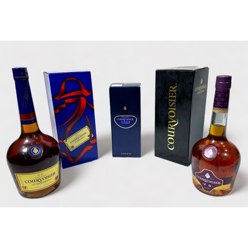 780 - Five various bottles of VS Courvoisier Cognac, 40% vol, all with seal intact, three boxed, including... 