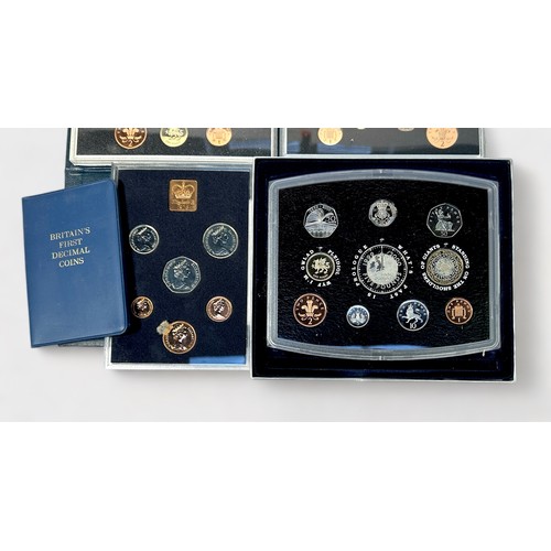 301 - Thirty-one various GB Annual Coin sets, Deluxe, Executive and standard uncirculated, 1970-2000. (31)