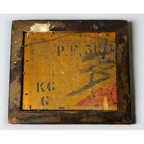 651 - After Pablo Picasso.  'La Casserole Emaillée,' oil on wooden panel, in bur-maple frame with gilt sli... 