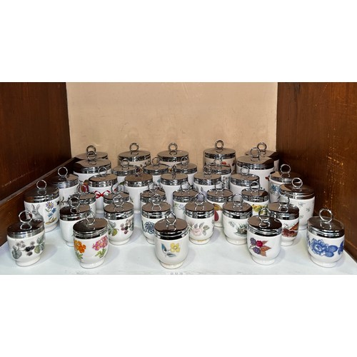 20 - A collection of thirty-seven assorted Royal Worcester egg coddlers in small, medium and large sizes ... 