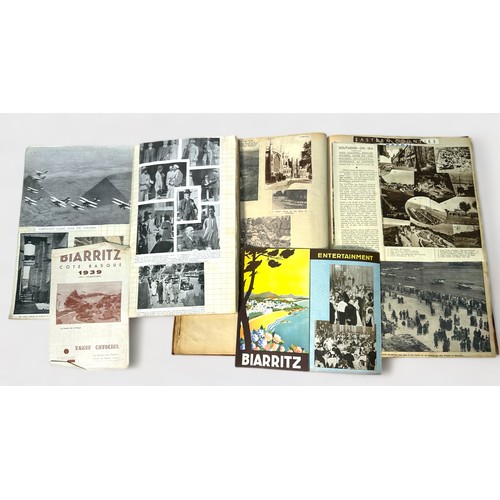 447 - Two various 20th century scrapbooks, one with cuttings and photographs relating to areas around the ... 