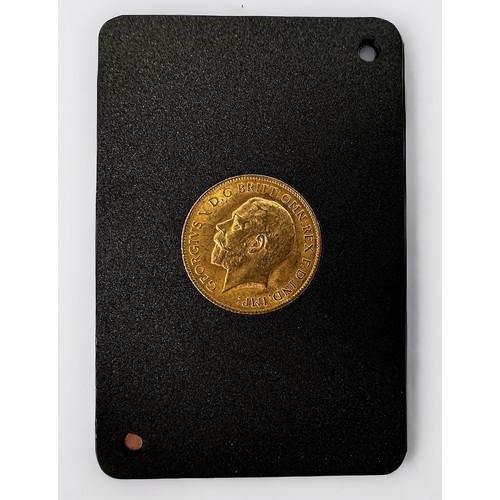 287 - A George V Gold Half-Sovereign, 1912, 22ct, 3.99g, about VF, in two-piece plastic capsule, fitted di... 