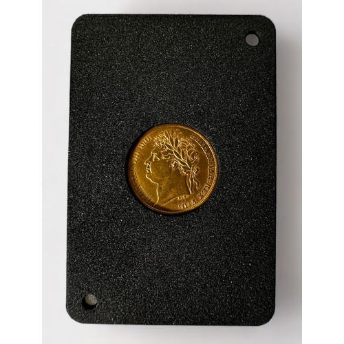 291 - A George IV (1820-1830) Gold Half-Sovereign, 1825, 22ct, 3.99g, 'Extremely Fine,' in two-piece plast... 