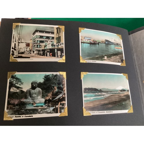 325 - An album containing approximately 82 small colour photos of Japan (about half the size of a standard... 