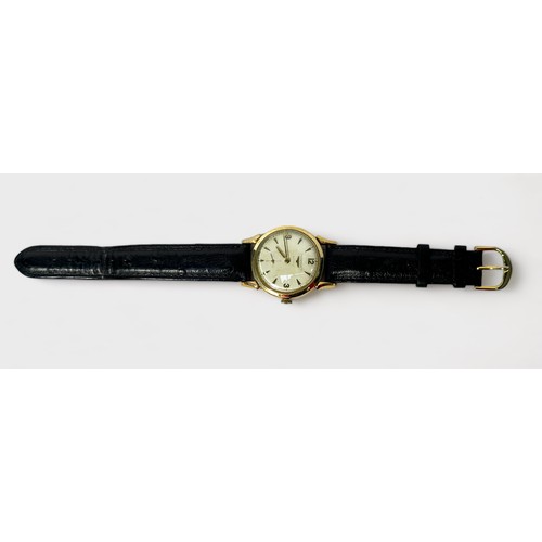 161 - A gents 10ct gold filled Longines automatic wristwatch, c.1950’s, the textured silvered dial with gi... 