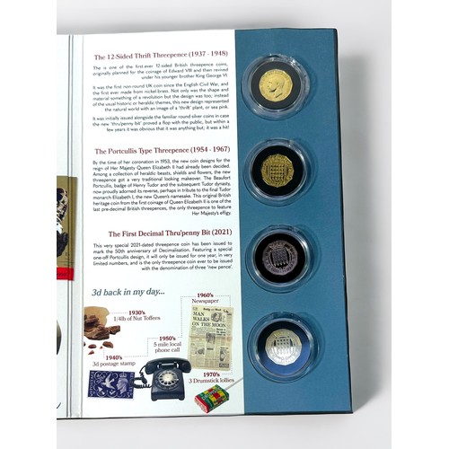 311 - Two GB issues: ‘A Century In Coins - The British Threepence Set’ seven including 2021 9ct Gold ,’The... 