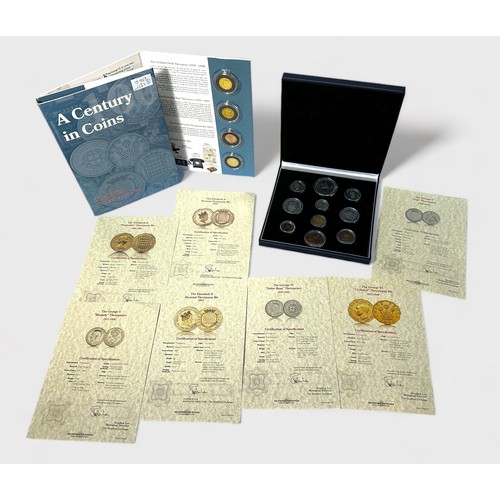 311 - Two GB issues: ‘A Century In Coins - The British Threepence Set’ seven including 2021 9ct Gold ,’The... 