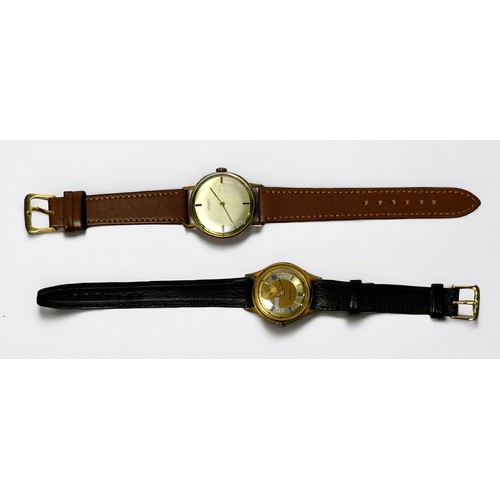 162 - Two various vintage gents manual wind wristwatches by Junghans, one with silvered dial and applied b... 