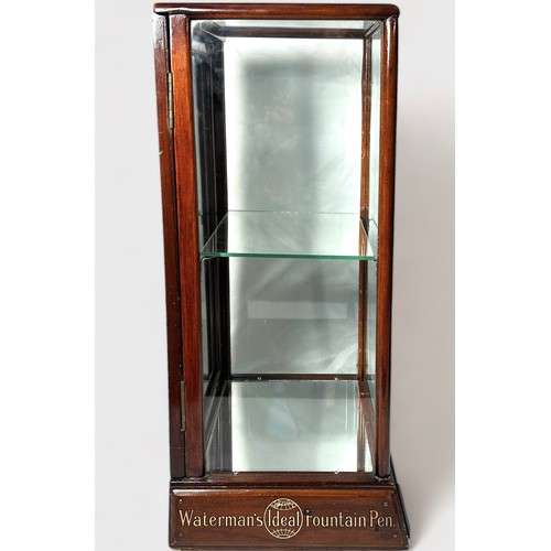 477 - A vintage wooden shop-counter display cabinet, c.1930’s, the mahogany and glazed case with door to b... 