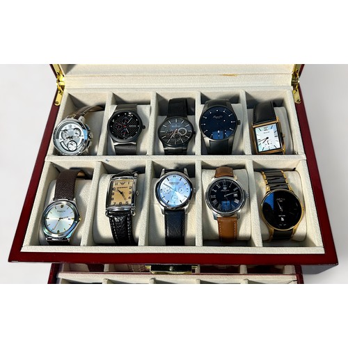 170 - A collection of 20 assorted gents wristwatches, including a Citizen Elegance, King Quartz examples, ... 