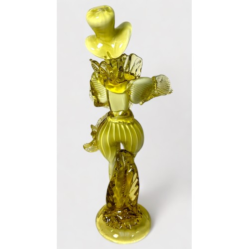 37 - A pair of Venetian / Murano glass figures of a 'dandy' couple in 19th century style dress, signed G.... 