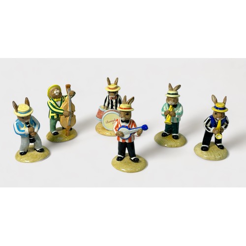 36 - Six boxed Royal Doulton Bunnykins limited edition figures from the Jazz Band Collection, comprising,... 