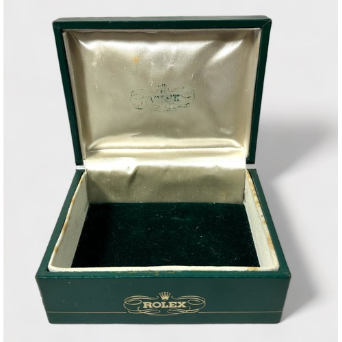180 - A vintage green leather Rolex wristwatch box, possibly for an Oyster Perpetual Air-King Super Precis... 