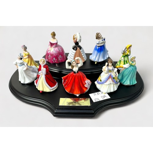 57 - Ten various miniature Royal Doulton ladies, comprising, Christine M200, Elaine M201, Elizabeth M202,... 