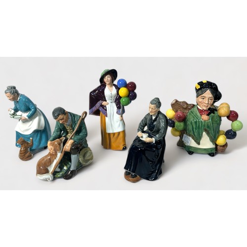 61 - Four assorted Royal Doulton character figures, comprising, The Favourite HN2249, The Cup of Tea HN23... 