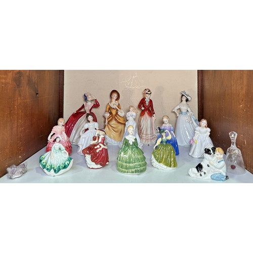 60 - A collection of fourteen assorted Royal Doulton figures, of various sizes and collections, to includ... 