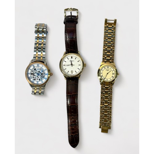 184 - Four various gents Rotary wristwatches, including a GS03701/06, with white enamel dial, gilt batons ... 