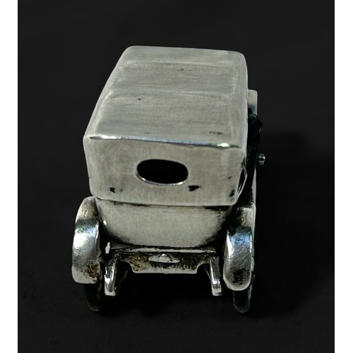 139 - A silver scale model of a Fiat 12 CV, 1902, import marks, Birmingham, 1979, ‘925’ solid sterling sil... 