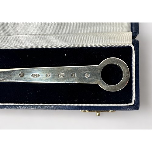 144 - A modern sterling silver letter-opener by Francis Howard, hallmarked Sheffield, 1999, 21cm, gross we... 