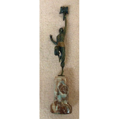 660 - Five Baranite 'Pure Bronze' Sculptures, each cast, patinated and painted in the Art Deco 'style, and... 