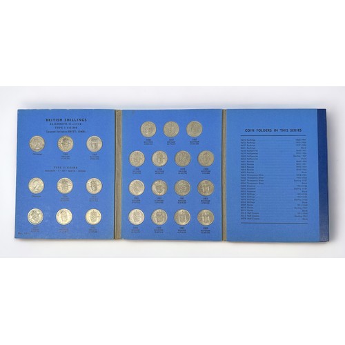 279 - Six nearly complete coin folders containing silver (both pre-1920 and pre-1946), supro nickel and co... 