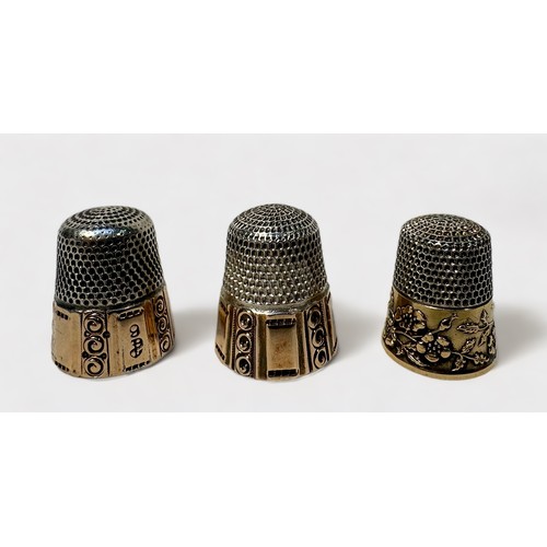 412 - Ten various gold-plated and silver-gilt thimbles (10)