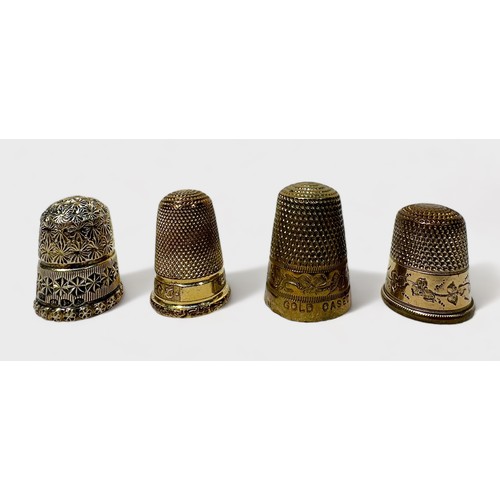 412 - Ten various gold-plated and silver-gilt thimbles (10)