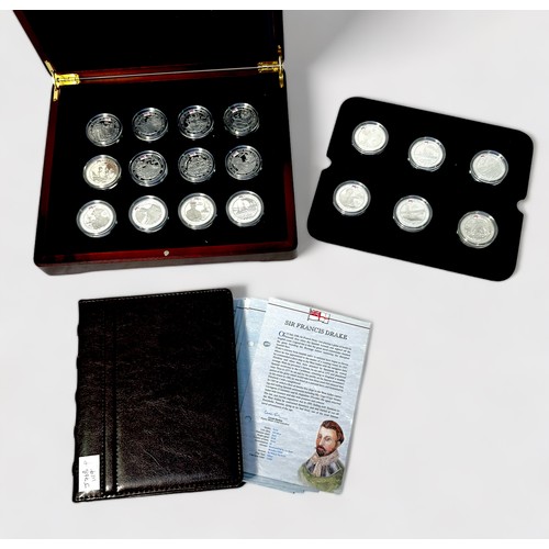 307 - Eighteen Silver Five Pound Pieces from 'The History of The Royal Navy,' issued Channel Islands, 2003... 