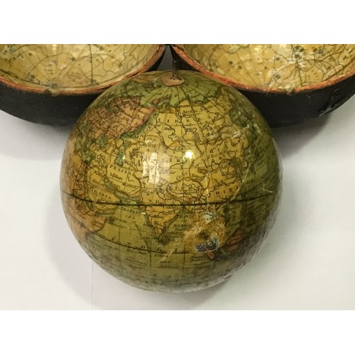 453 - A fine George III 3-inch pocket globe by John and William Cary, London, circa 1791, printed with car... 