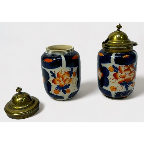 9 - A Clarice Cliff pot pourri, with removable pierced cover decorated with an owl, marked 902/1, togeth... 