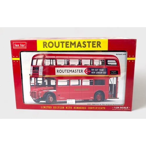 377 - A boxed SunStar 1/24 scale Routemaster Bus, 2901 RM8-VLT 8 ‘The Original Routemaster’ in London Tran... 