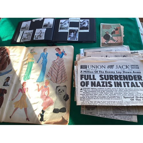 317 - The front pages of original newspapers relating to events and big stories during World War Two and t... 