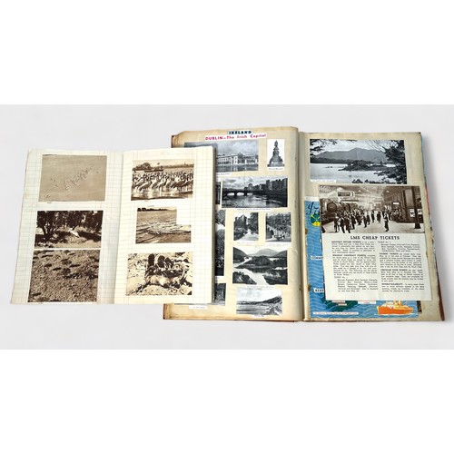 318 - Two various 20th century scrapbooks, one with cuttings and photographs relating to areas around the ... 