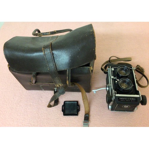 491 - A Mamiya Professional C3 TLR camera, no.239906, with a no.19734 and no.19770 lens, with printed inst... 