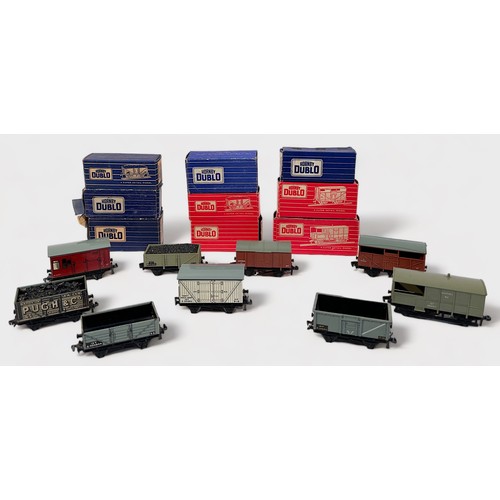 401 - A collection of nineteen various boxed Hornby-Dublo ‘OO’ gauge rolling stock comprising vans, wagons... 