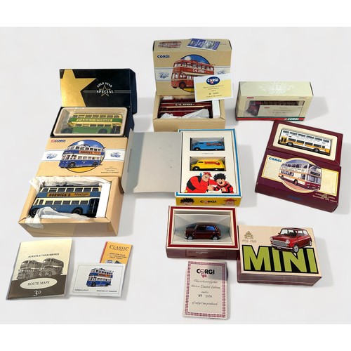 387 - A quantity of assorted boxed Corgi die-cast scale model vehicles, including 70th Anniversary of the ... 