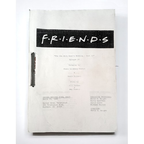 326 - Two scripts for the sitcom Friends comprising ‘The One With Ross’s Wedding - Part II’, Season 4 Epis... 