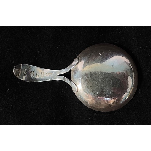 89 - A George III silver caddy spoon by William Pugh, with decorative bowl and handle, hallmarked Birming... 