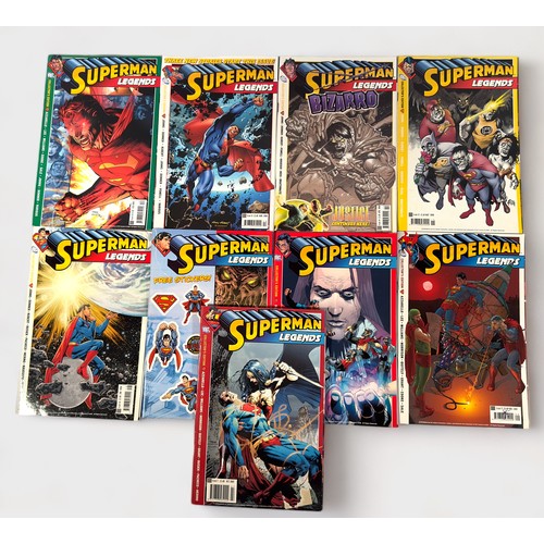 332 - A collection of various Marvel and DC Comics, comprising mostly Superman, to include signed Marvel: ... 