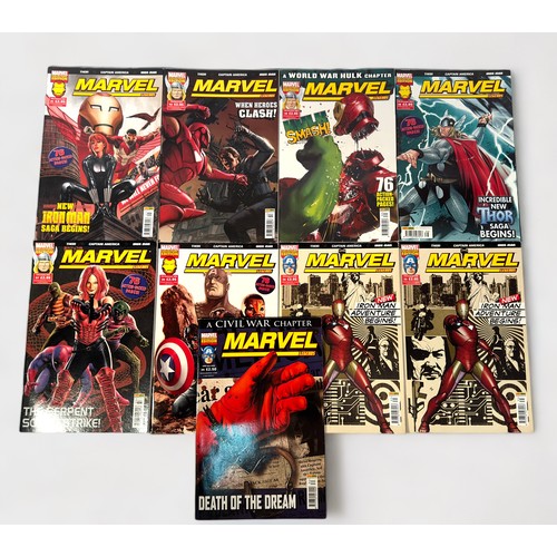 332 - A collection of various Marvel and DC Comics, comprising mostly Superman, to include signed Marvel: ... 